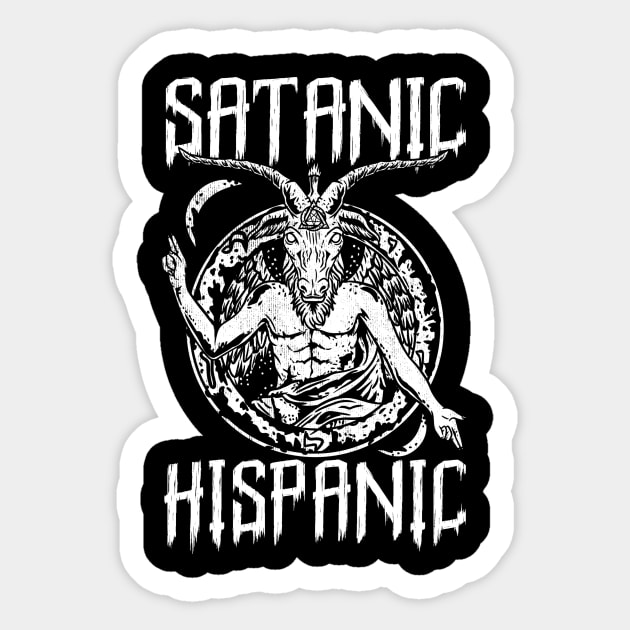 Satanic Hispanic - Baphomet Goat Head Gift Sticker by biNutz